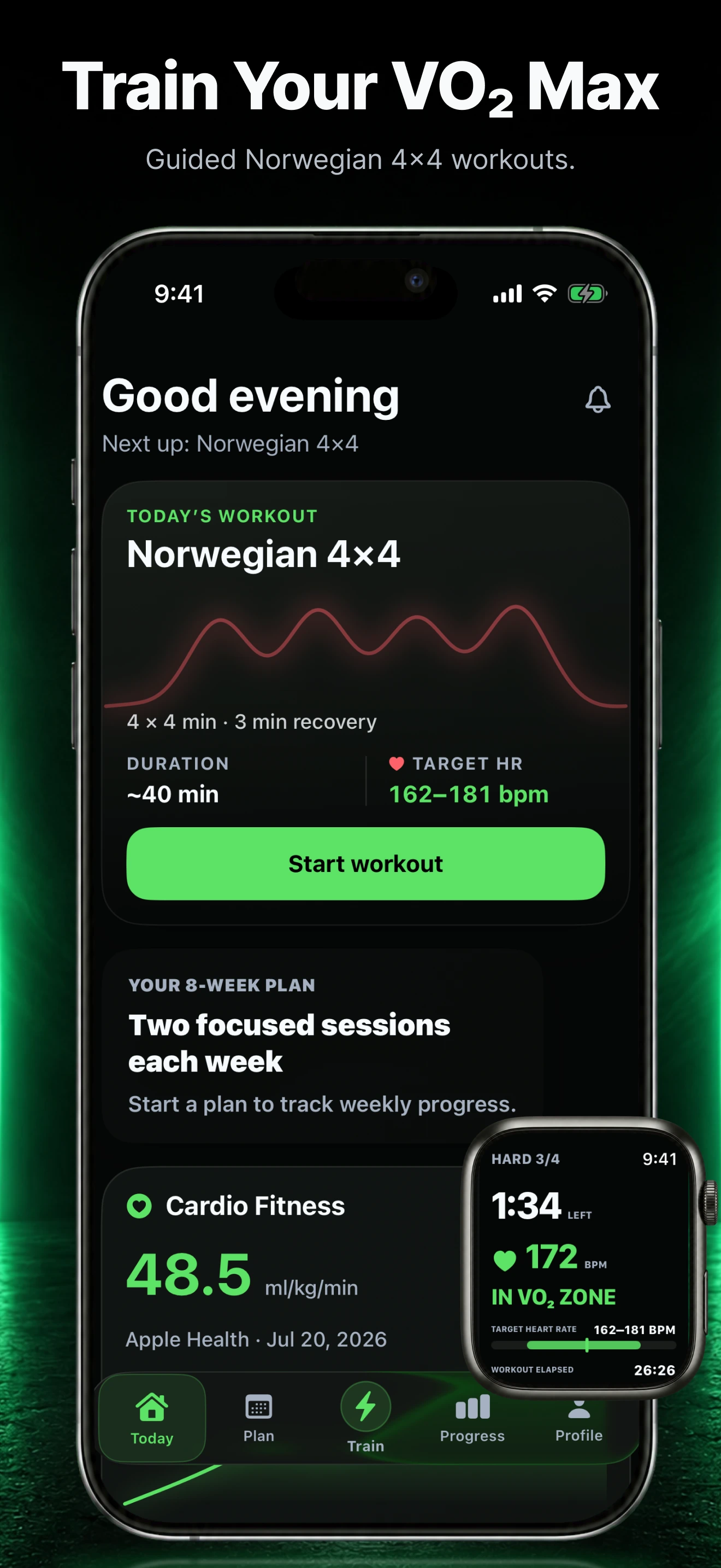 Ramp4x4 Today screen and Apple Watch workout guidance